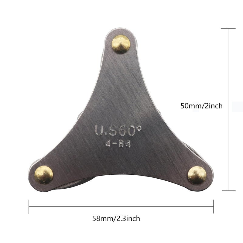 LYECUN US Thread Gauge with 51 Measurement Sizes, US 60 Degree Thread Pitch Gauge for Thread Size Measurement - Image 2